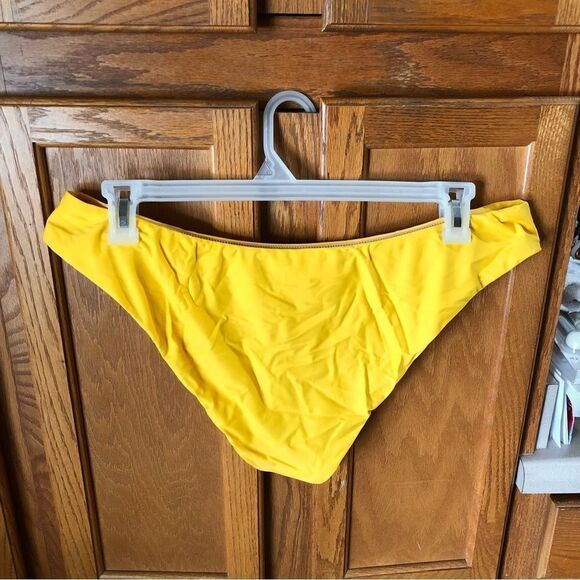 J Crew Curved Waist Cheeky Bikini Bottom Yellow - XXL - Picture 7 of 10